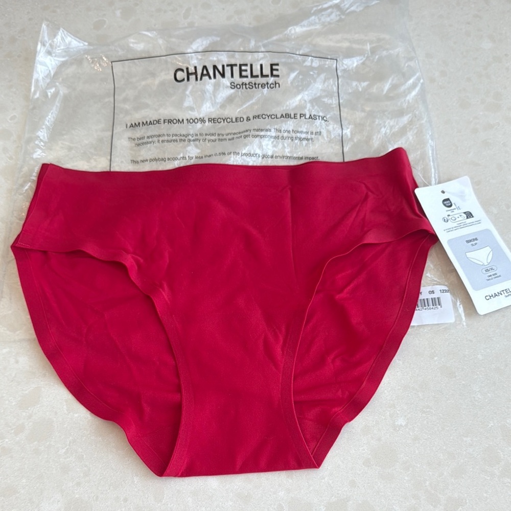 NWT Red Chantelle Bikini Panty, one size fits all.